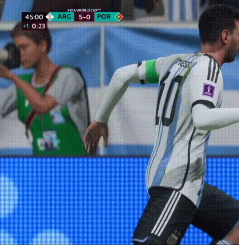 A Soccer Player With The Number 10 On His Jersey Is Running GIF