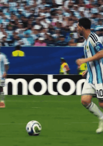 A Soccer Player With The Number 10 On His Jersey Kicks A Ball GIF