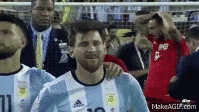 A Soccer Player With The Number 10 On His Shirt Is Crying . GIF