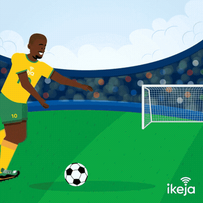 A Soccer Player With The Number 10 On His Shorts Kicking A Soccer Ball GIF