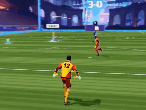 A Soccer Player With The Number 12 On Their Jersey GIF