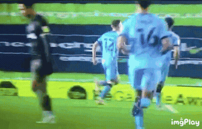 A Soccer Player With The Number 16 On His Back Is Running On The Field GIF