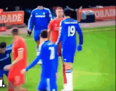 A Soccer Player With The Number 19 On The Back Of His Shirt GIF