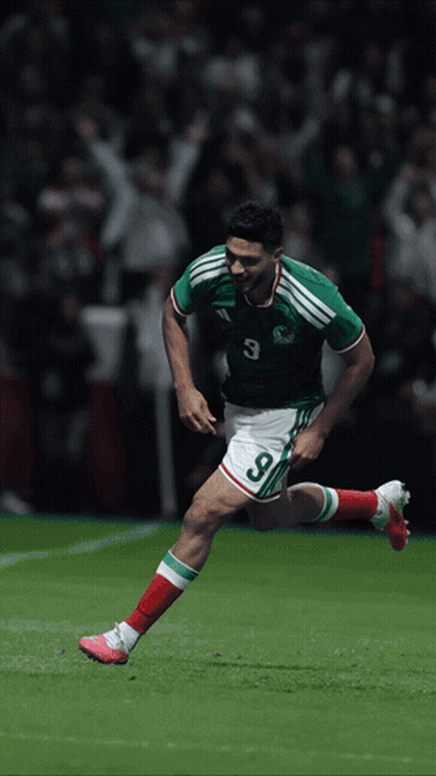 A Soccer Player With The Number 3 On His Shirt Is Running On The Field GIF