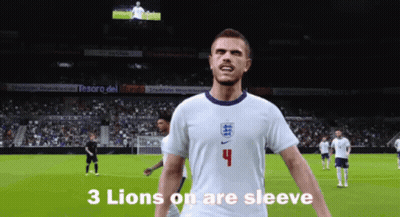 A Soccer Player With The Number 4 On His Shirt Stands On A Field GIF