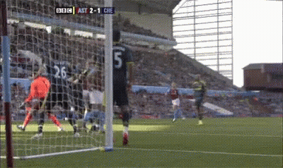 A Soccer Player With The Number 5 On His Jersey Runs Towards The Goal GIF