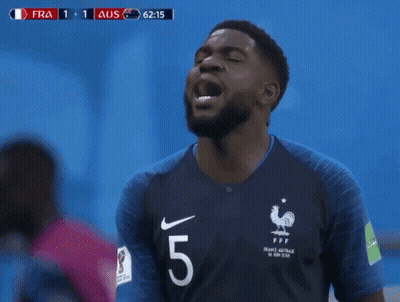 A Soccer Player With The Number 5 On His Jersey Screams GIF