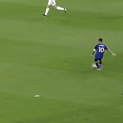 A Soccer Player With The Number 51 On His Back Is Kicking The Ball GIF