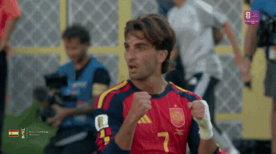 A Soccer Player With The Number 7 On His Jersey Is Celebrating GIF
