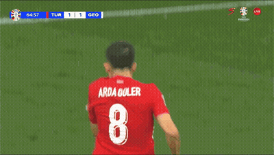 A Soccer Player With The Number 8 On His Back Is Celebrating GIF