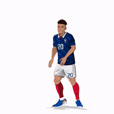 A Soccer Player With The Number 8 On His Jersey Is Kicking A Soccer Ball GIF