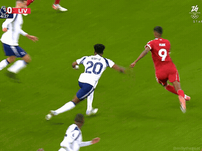 A Soccer Player With The Number 9 On The Back Of His Jersey GIF
