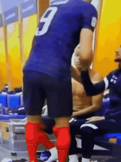 A Soccer Player With The Number 9 On The Back Of His Shirt GIF
