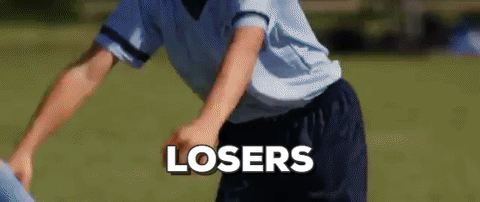 A Soccer Player With The Word Losers Written On The Bottom Of His Shorts GIF