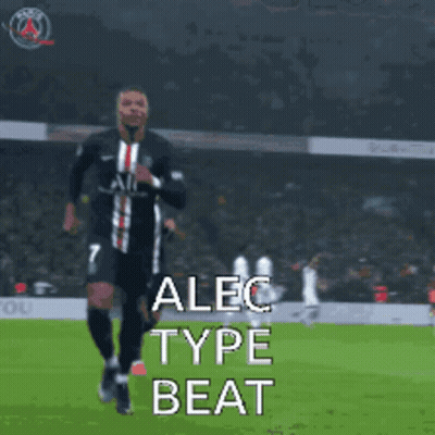 A Soccer Player With The Words Alec Type Beat On The Field GIF