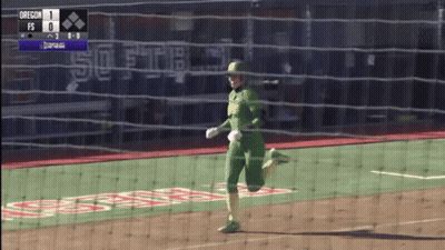 A Softball Game Between Oregon And Ps Is Being Played GIF