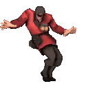 A Soldier Is Dancing With His Arms Outstretched In A Video Game . Sticker