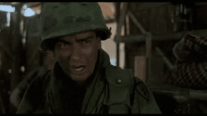 A Soldier Wearing A Helmet With The Letters U.s.a. On It GIF