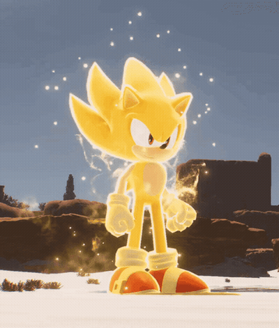 A Sonic The Hedgehog Standing In The Snow GIF