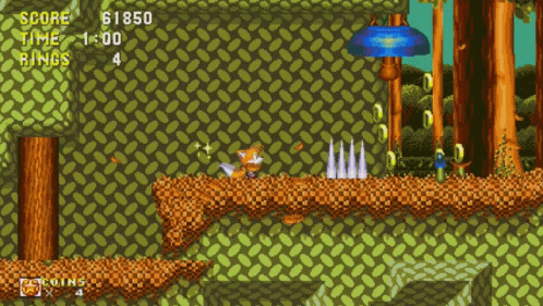 A Sonic The Hedgehog Video Game Shows A Score Of 61850 GIF