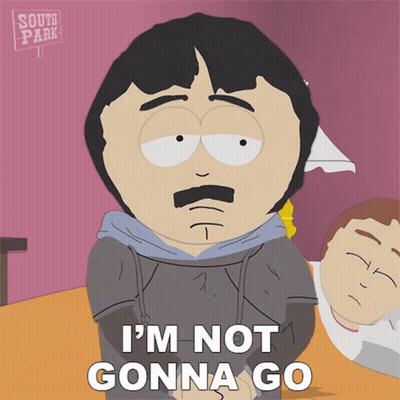 A South Park Cartoon Character Says I 'M Not Gonna Go GIF