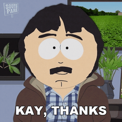 A South Park Character Says Kay Thanks GIF