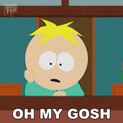 A South Park Character Says Oh My Gosh In Front Of A Window GIF