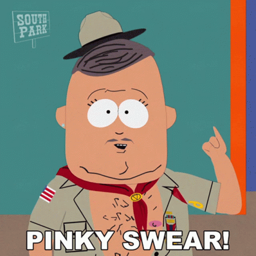 A South Park Character Says Pinky Swear GIF