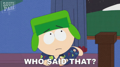 A South Park Character Says Who Said That GIF