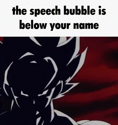 A Speech Bubble Is Below Your Name With A Picture Of A Person In The Background . GIF