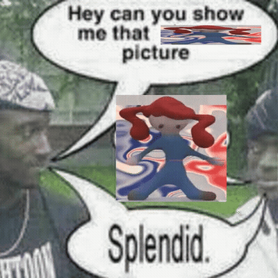 A Speech Bubble Says Hey Can You Show Me That Picture Splendid And Has A Picture Of A Cartoon Character On It GIF