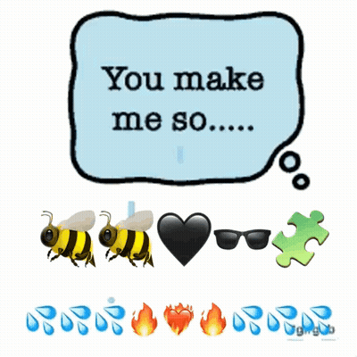 A Speech Bubble Says You Make Me So GIF