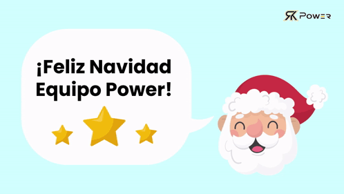 A Speech Bubble That Says " Feliz Navidad Equipo Power " GIF