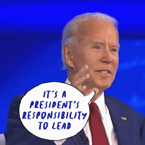 Speech Bubble Say It's A President's Responsibility To Lead GIF