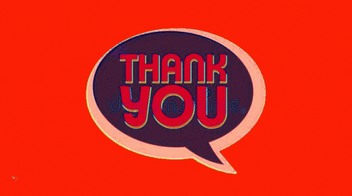 A Speech Bubble With The Words Thank You Inside GIF