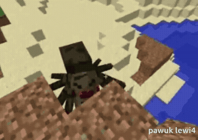 A Spider In A Video Game With The Name Pawuk Lewi4 On The Bottom Right GIF