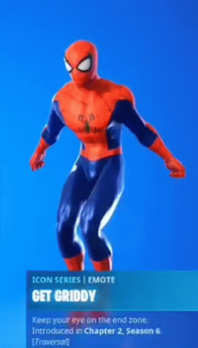 A Spider-Man Is Dancing On A Blue Background In A Video Game . GIF