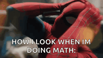A Spider-Man Is Holding His Hands To His Head And Says How I Look When Im Doing Math GIF