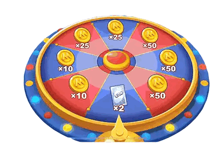A Spinning Wheel With Coins And A Card That Says Uno On It Sticker