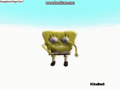 A Spongebob Squarepants Character Is Holding A Microphone And Dancing . GIF
