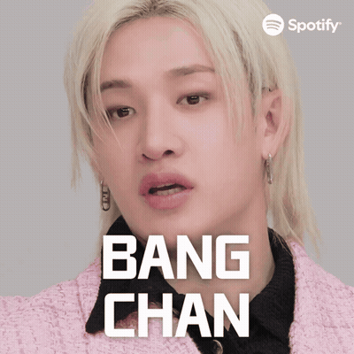 A Spotify Ad With Bang Chan On The Front GIF