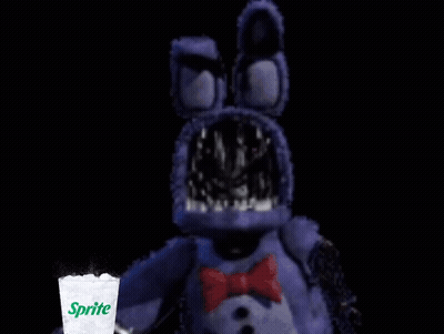 A Sprite Glass With Ice In Front Of A Purple Stuffed Animal GIF