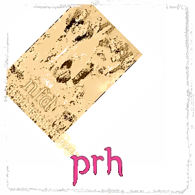 A Square With The Word Prh Written In Pink Sticker