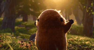 A Squirrel Is Looking At The Sun In A Forest GIF