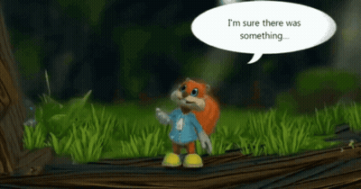 A Squirrel With A Speech Bubble That Says " I 'M Sure There Was Something " GIF