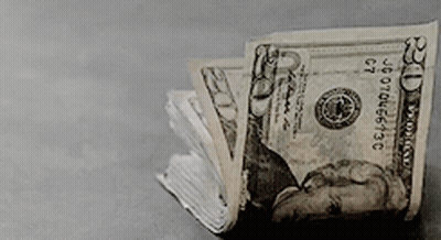 A Stack Of 20 Dollar Bills With A George Washington Face On Them GIF