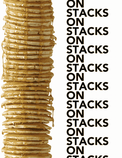 A Stack Of Pancakes With The Words On Stacks On Stacks On Stacks GIF