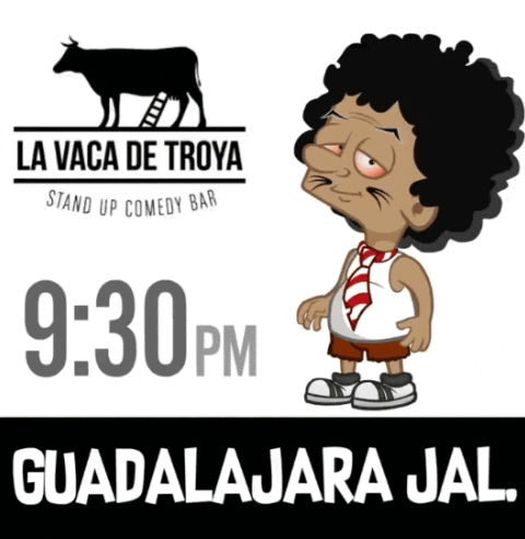 A Stand Up Comedy Bar Called La Vaca De Troya Is Located In Guadalajara Jal GIF