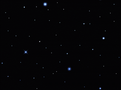 A Star Shines Brightly In A Dark Night Sky GIF