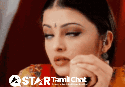 A Star Tamil Chat Advertisement With A Woman In The Foreground GIF